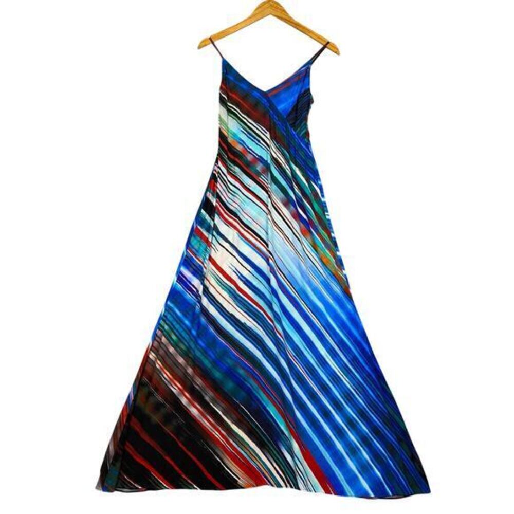 Plenty by Tracy Reese Slip Dress Womens XS‎ Multicolor Stripes Spaghetti Straps